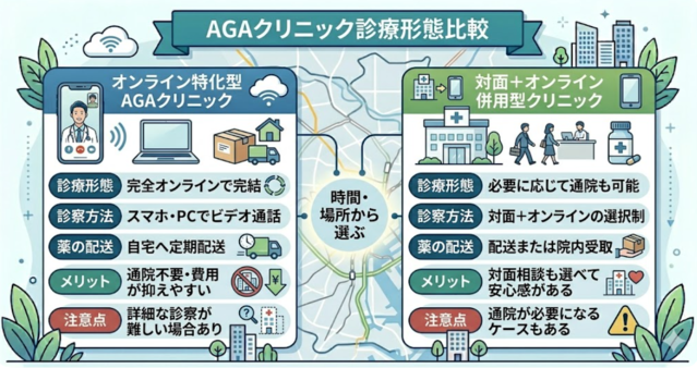 aga,福岡,おすすめ‗「オンライン特化型」と「対面＋オンライン併用型」の違い