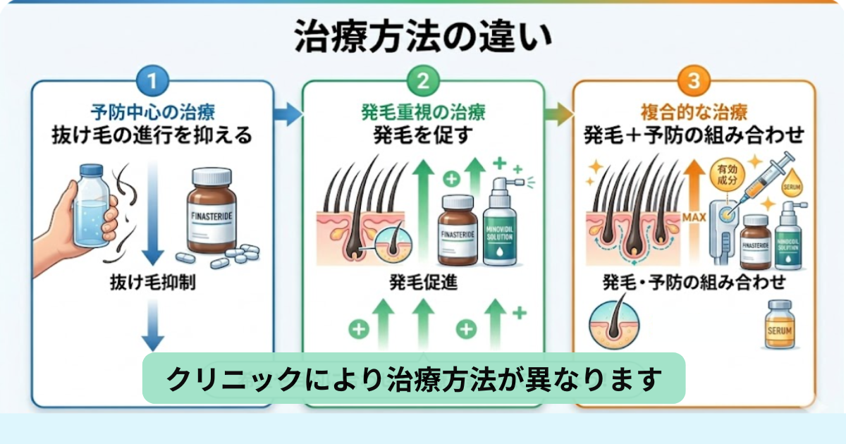 aga,福岡,おすすめ_クリニックにより治療方法が異なる