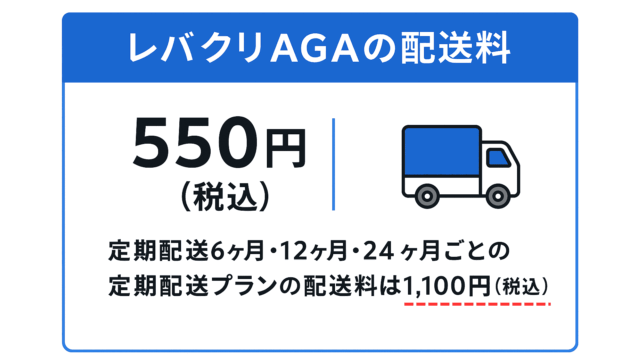レバクリAGAの配送料|550円(税込)or1,100円(税込)