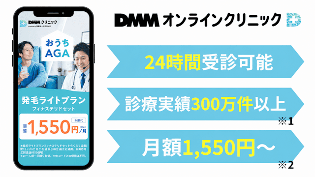 AGAオンライン診療のDMMオンラインクリニック