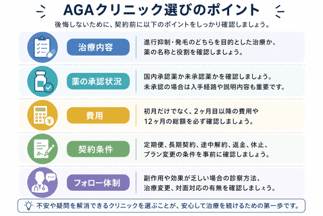 AGAクリニック選びのポイント