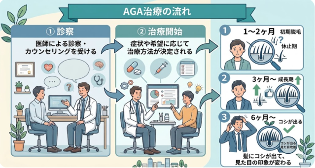 AGA治療の流れ_治療継続と効果の目安