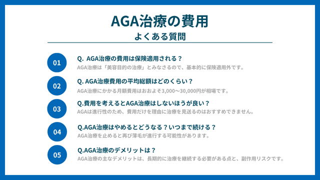 AGA治療の費用に関するQ＆A