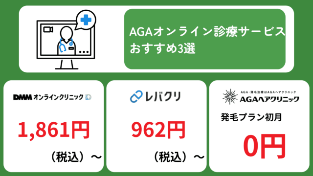 AGAオンライン診療サービス おすすめ 3選