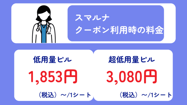 スマルナ クーポン利用時 ピル料金