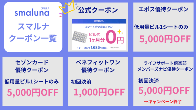 スマルナ クーポン キャンペーン 一覧