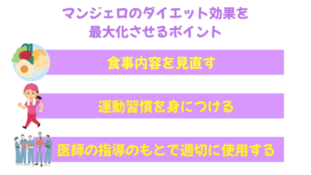 マンジャロ ダイエット 最大化