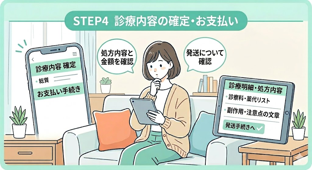 アフターピル,オンライン診療,おすすめ_診療の流れSTEP4
