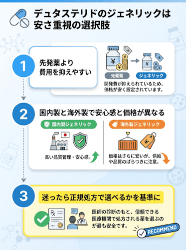 デュタステリドのジェネリックは安さ重視の選択肢