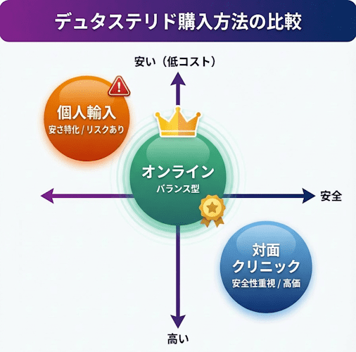 デュタステリドの購入方法比較