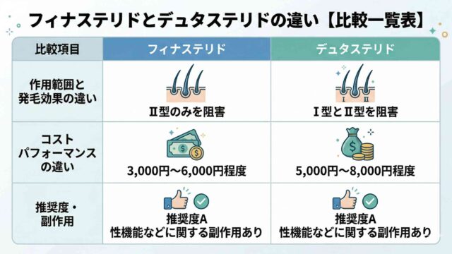 フィナステリドとデュタステリドの違い