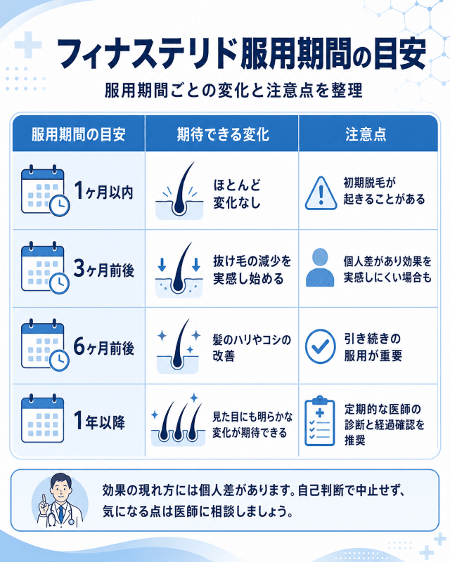 フィナステリド服用期間の目安