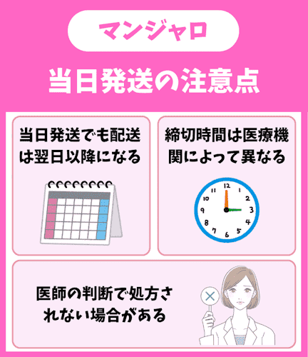 マンジャロ,当日発送,注意点