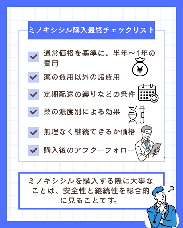 ミノキシジル　購入最終チェックリスト