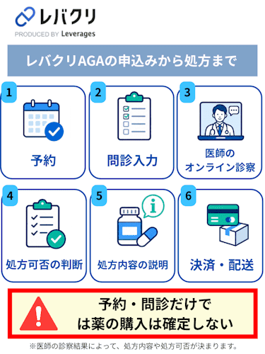 レバクリAGAの申込みから処方まで