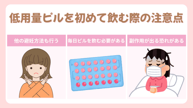低用量ピル 初めて 注意点