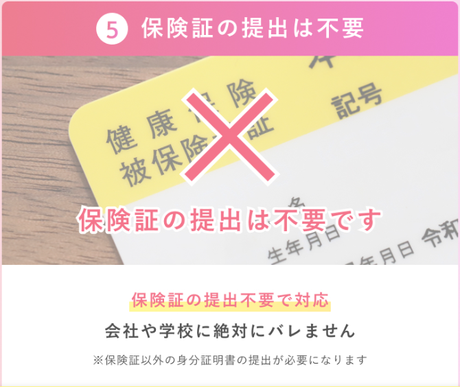 特急ピル,口コミ_保険証の提出は不要