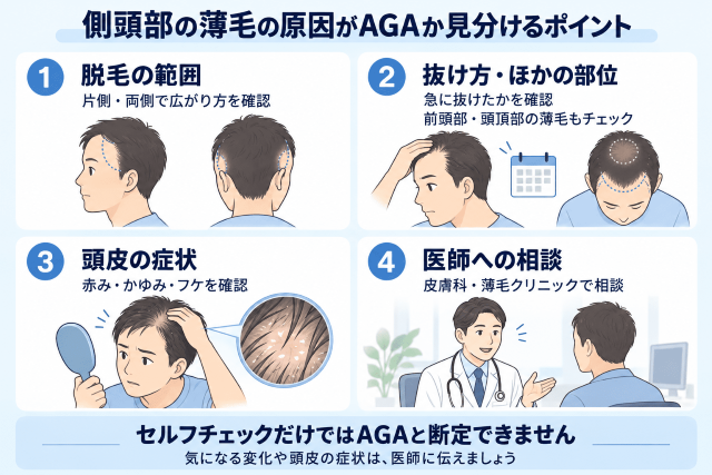 側頭部の薄毛チェックポイント