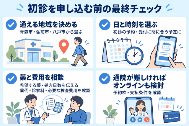 初診を申し込む前の最終チェック