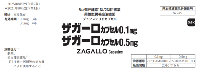 医薬品添付情報‗ザガーロ