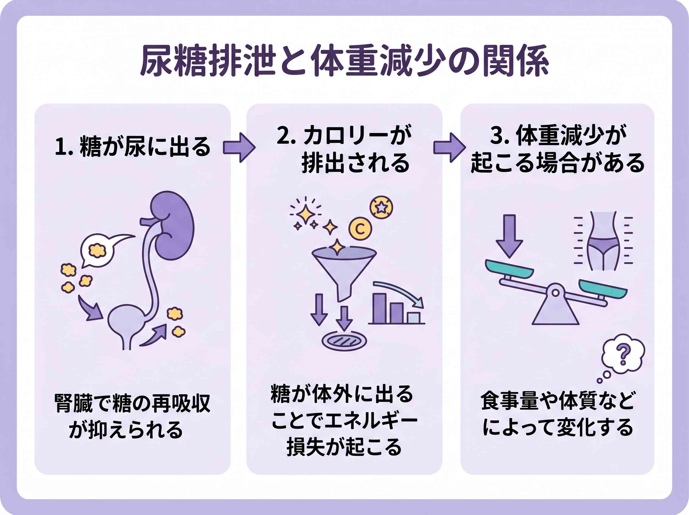 尿糖排泄と体重減少の関係