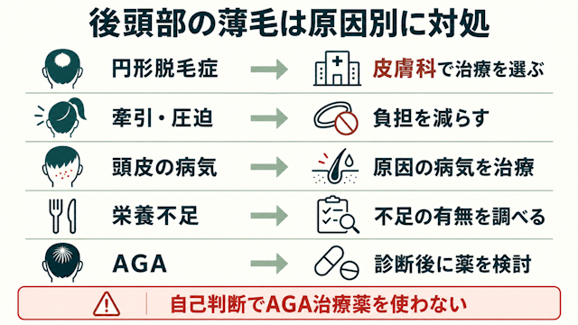 後頭部だけ 薄毛 治療方法