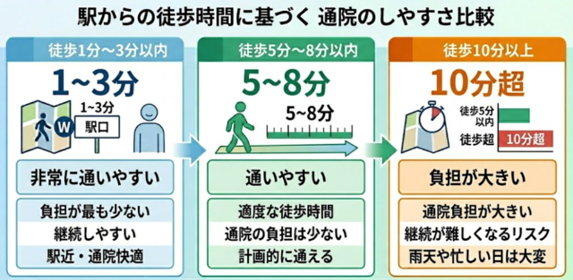 aga,神田,おすすめ_駅からの徒歩時間と通院のしやすさ比較