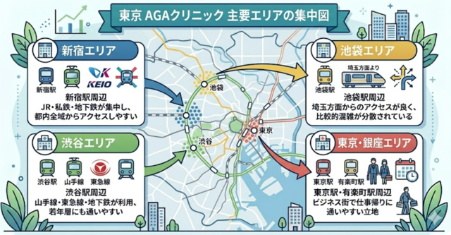 aga,東京,おすすめ‗東京のAGAクリニック選び‗エリア別の傾向