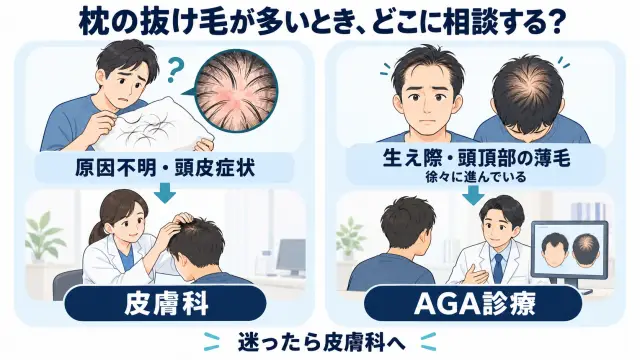 枕の抜け毛の相談先