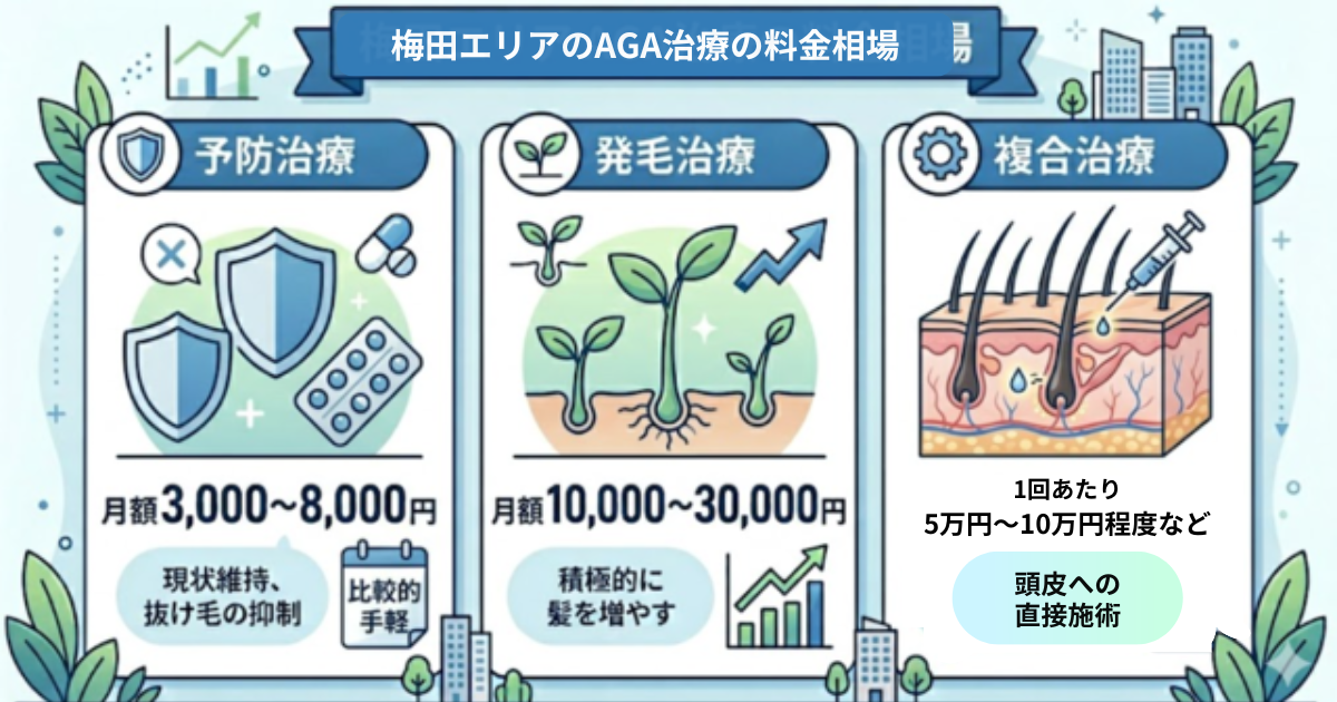 aga,梅田,おすすめ‗AGA治療の料金相場