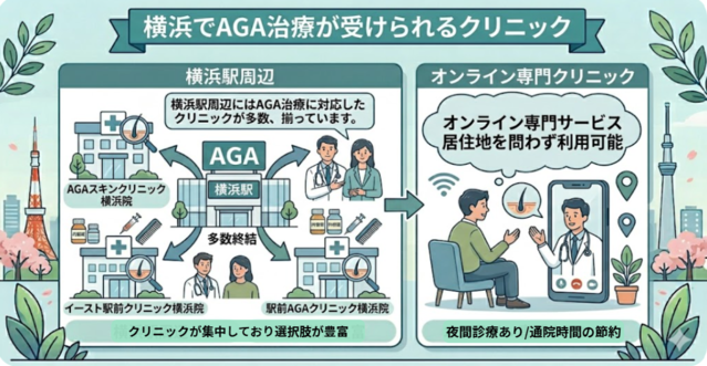 aga,横浜,おすすめ_横浜でAGA治療が受けられるクリニック‗対面・オンライン