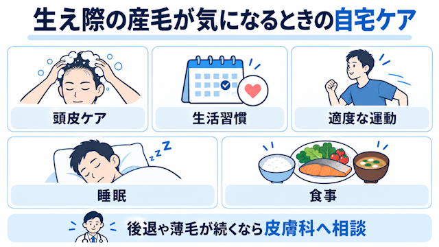 生え際 産毛 育てる 自宅 できる 対処法