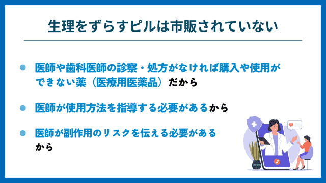生理をずらすピル 市販されていない