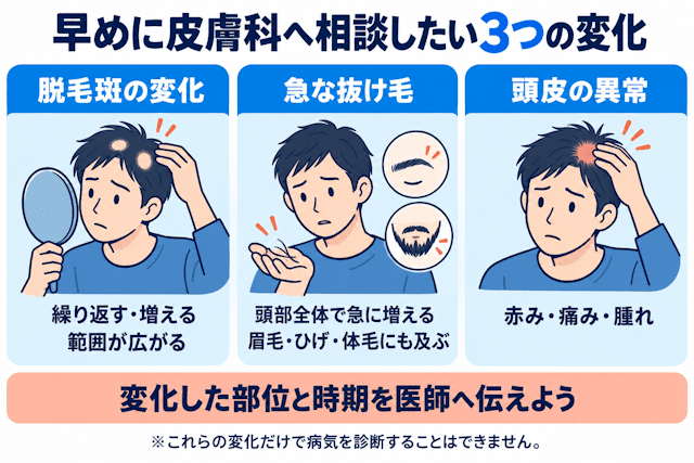 病気による抜け毛のサイン