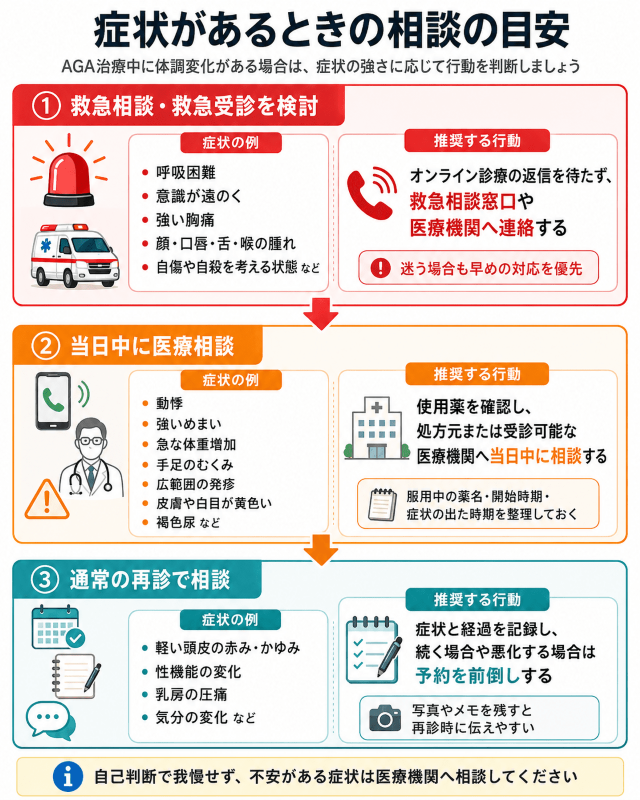 症状があるときの相談の目安