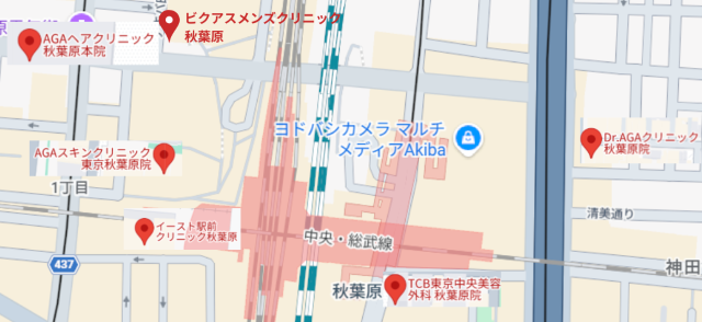 秋葉原エリアクリニック図