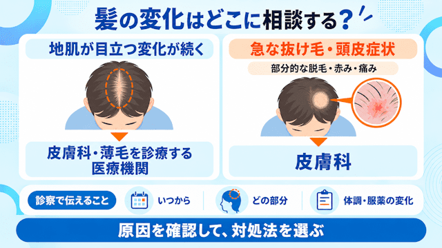 細い毛しか生えない人が医療機関で相談した方がいいケース