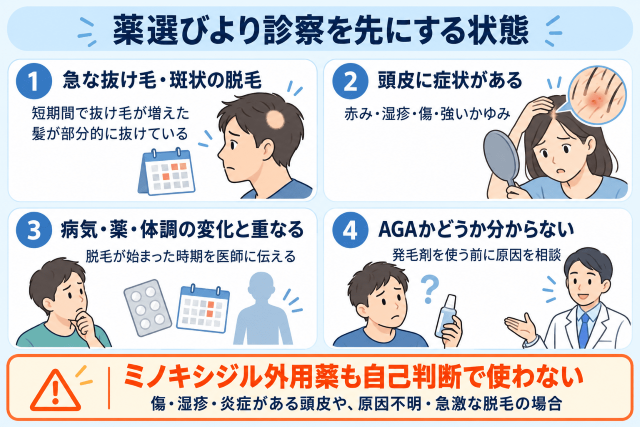 薬選びより診察を先にする状態