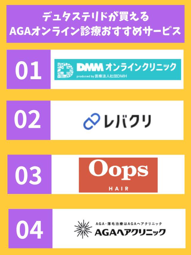 aga オンライン診療 デュタステリド おすすめ サービス