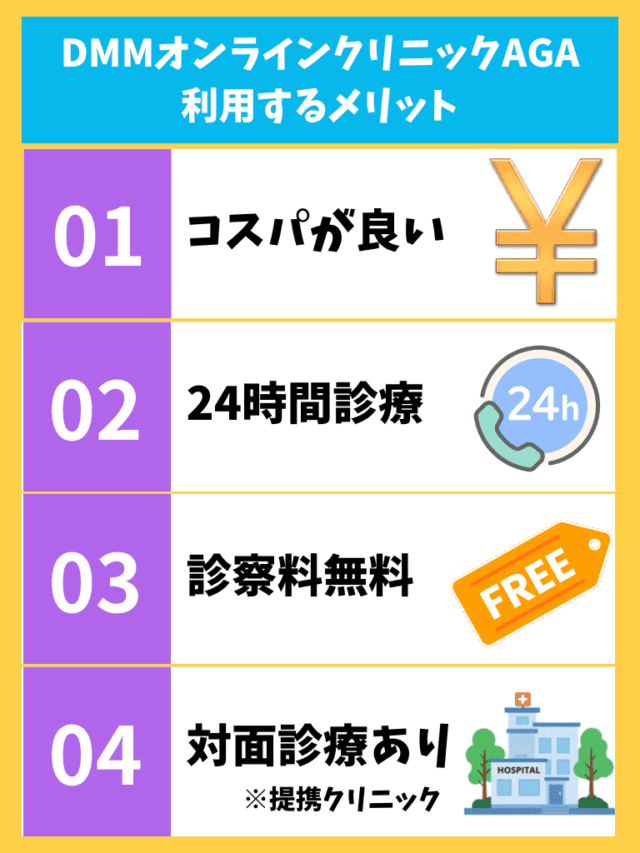 DMMオンラインクリニック aga メリット