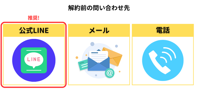解約前の問い合わせ先